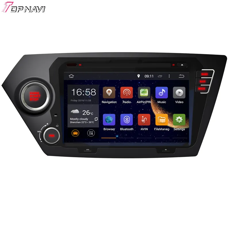 Topnavi 8 ''Восьмиядерный 2 Гб RAM Android 6 0 Автомобильный Радио Стерео GPS для KIA K2 2011-/RIO