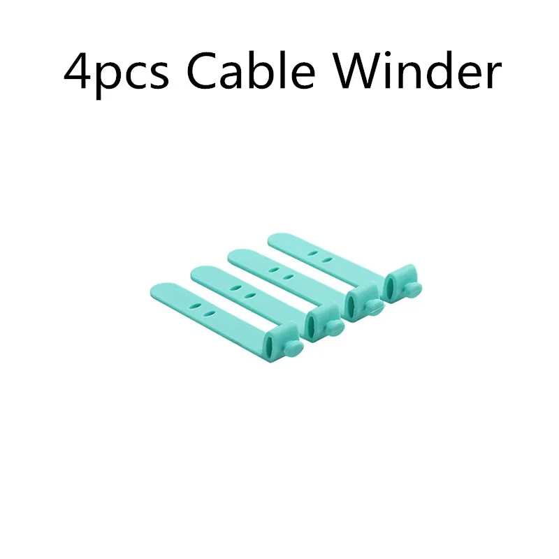 4pcs Cable Winder 5 цветов автоматическое закрывание кабельного шнура провода Организатор катушки намотки Smart wrap для провода наушников в ухо наушники кабель намотки - Цвет: 4pcs Cable Winder