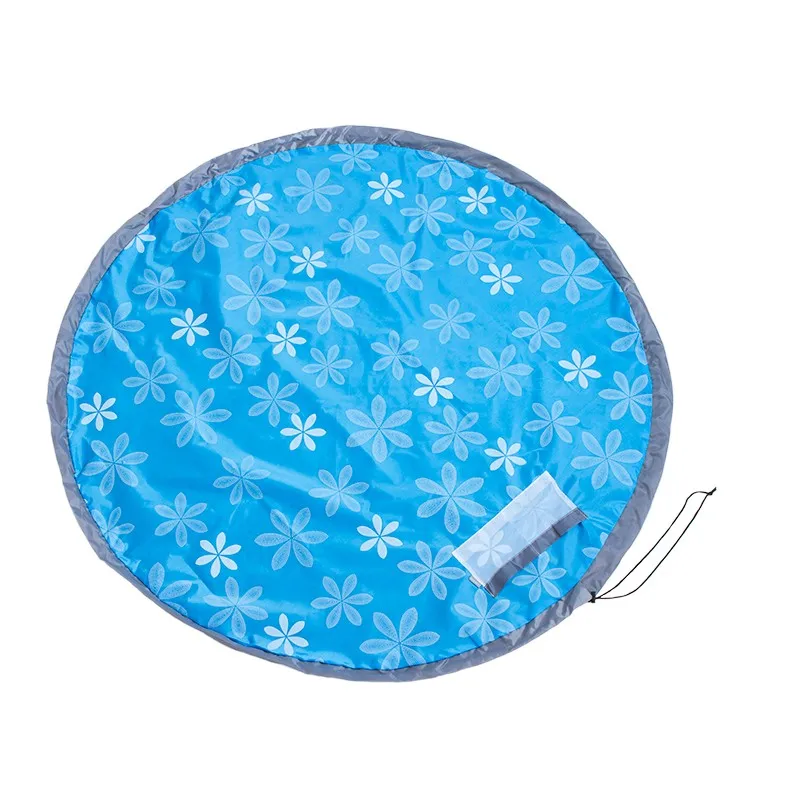 140cm Blue BAKINGCHEF/сумка для хранения детских игрушек, детские игровые коврики на шнурке, напольный коврик, походный органайзер, ковровые сумки, аксессуары - Цвет: 140cm Blue
