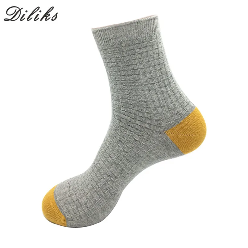 Dilks мужские хлопковые носки высокие классические цветные деловые весенние