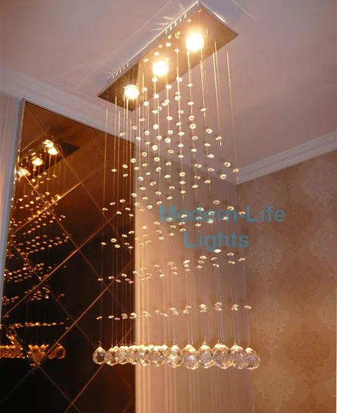 Бесплатная доставка Современные Rain Drop Crystal кристаллический светильник