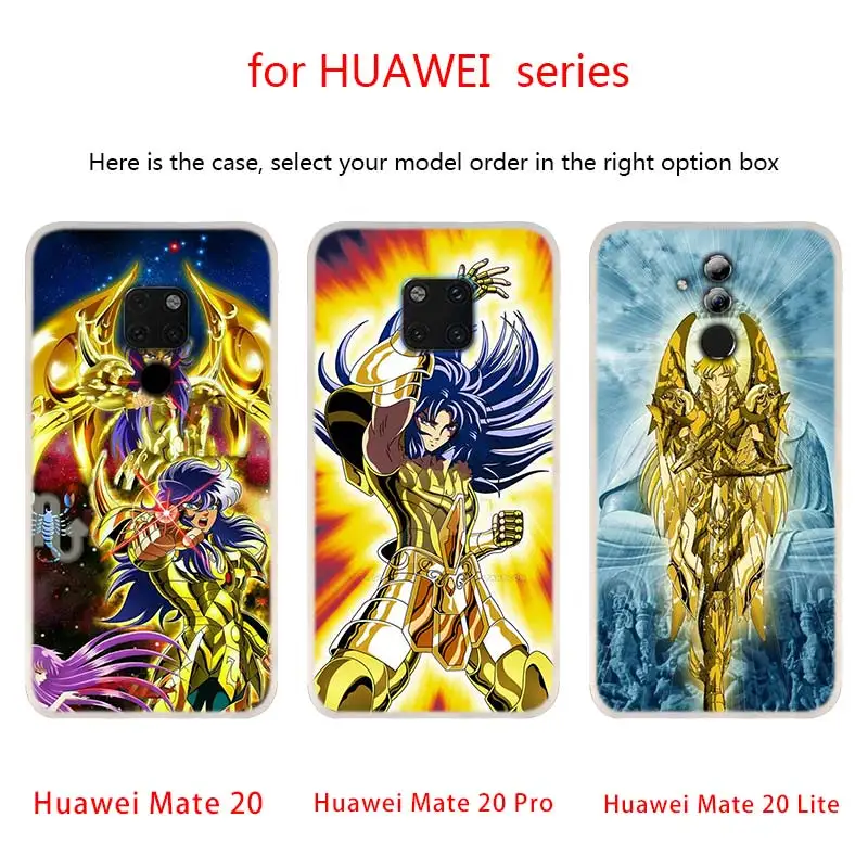 Телефонные чехлы Saint Seiya для Huawei Mate 30 20 10 Lite Pro мягкий силиконовый чехол Y9 2019 2018 Nova 5T