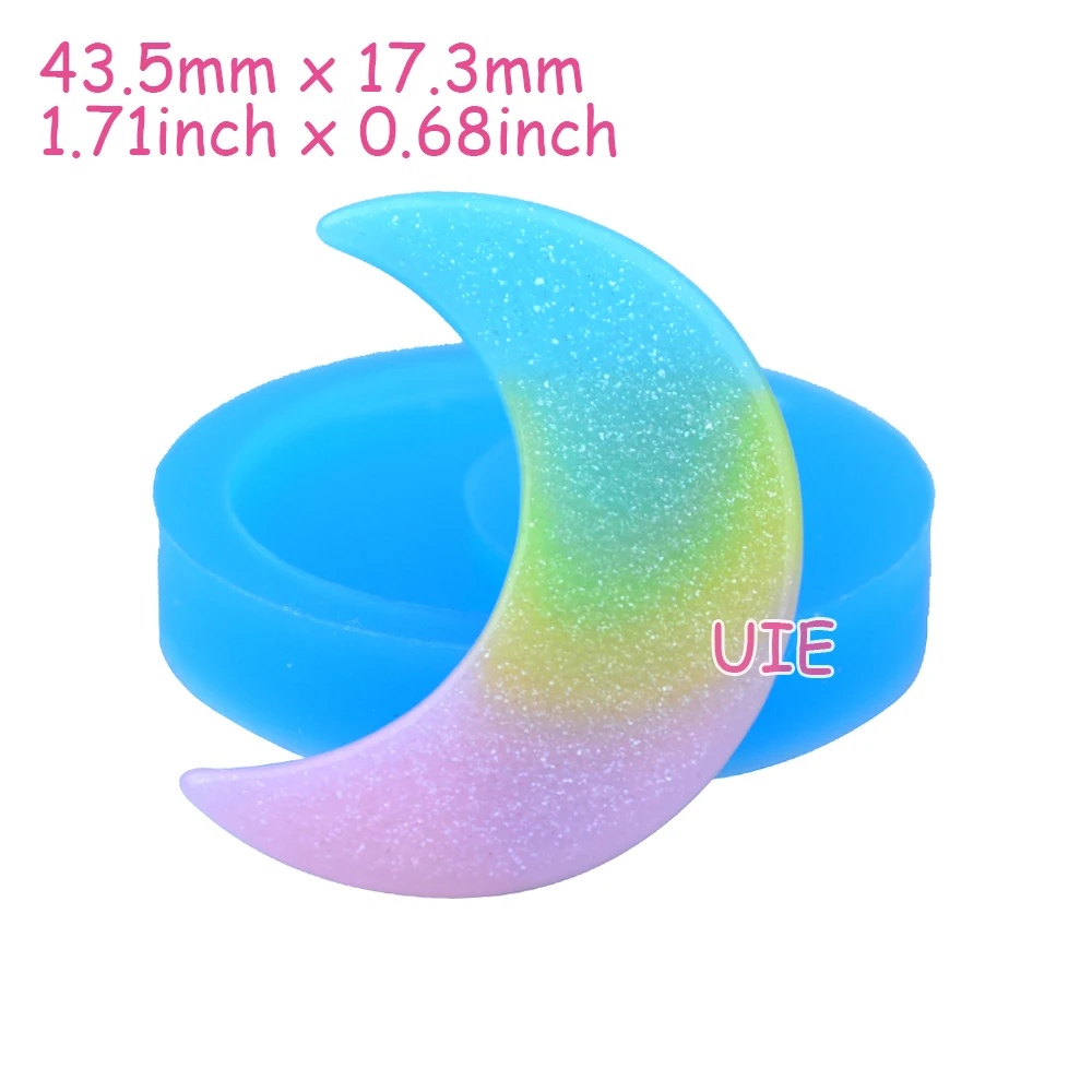 PYL596U 43.5mm Big Crescent Moon Silicone Mold - Luna Cake Decoration Craft Fondant Resin Gum Paste Jewelry Food Safe | Дом и сад