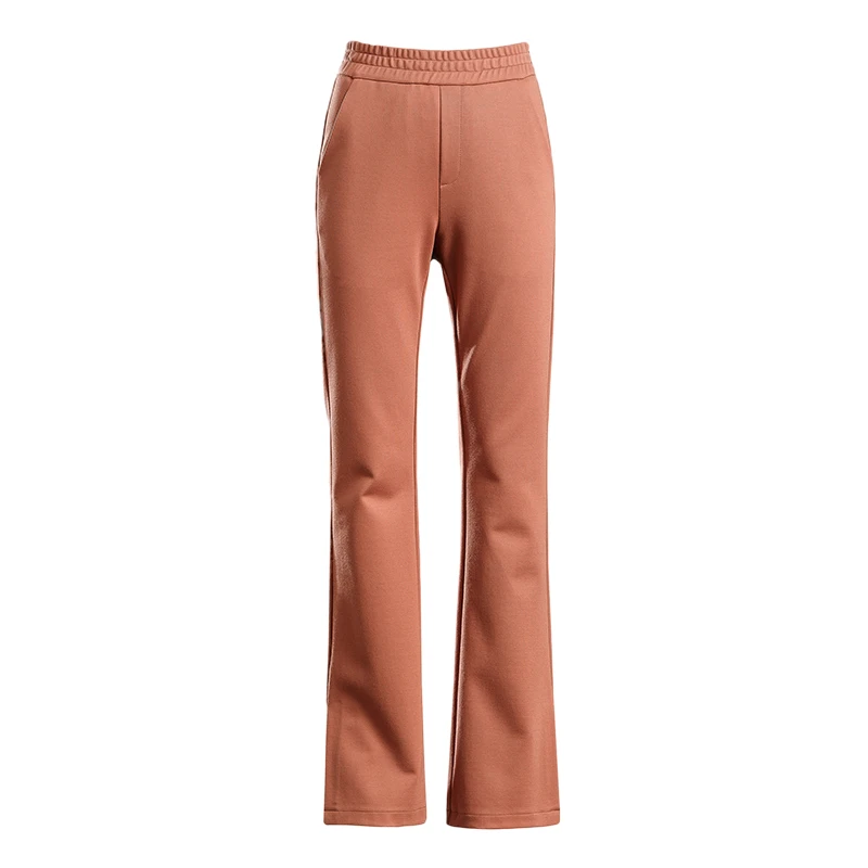 

shangege Black micro trousers women's high waist split trousers 2019 spring new elastic waist slimming casual flare pants