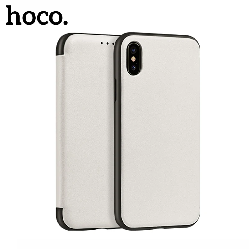 Роскошные Магнитные Флип Чехлы HOCO для iPhone X кожаный чехол с отделением карт