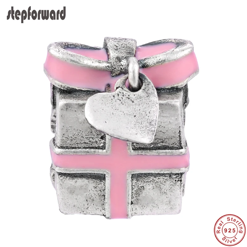 Очаровательные Романтические Бусы из стерлингового серебра 925 пробы с розовым