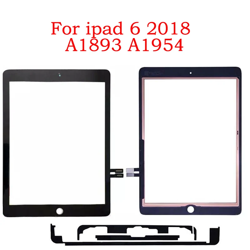 

10 Pcs For iPad 6 9.7 (Version 2018) 6th Gen A1893 A1954 Touch Screen Digitizer Without Home Button Front Outer Glass Panel