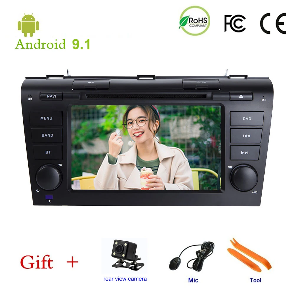 Android 9 1 автомобильный DVD мультимедийный плеер для Mazda 3 2004 2009 2 Din Автомобильный