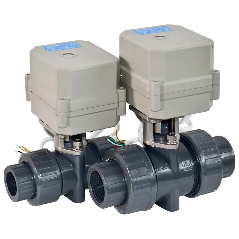 Tsai Fan UPVC 3/4 'ƈ сторонний нормально открытый DN20 закрытый моторизованный шаровой