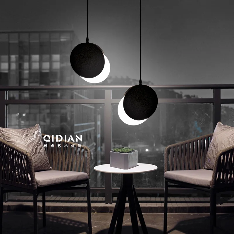 Скандинавская простая Подвесная лампа для бара цветной подвесной светильник