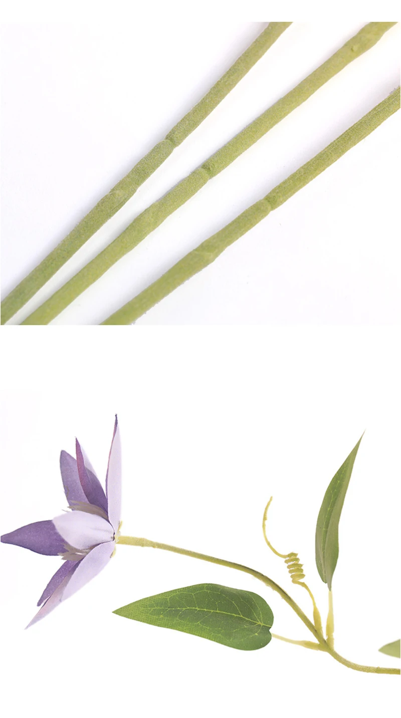 Erxiaobao Clematis Искусственные цветы Шелковый Искусственный цветок аксессуары для цветоводства декор для домашнего стола вечерние свадебные цветы