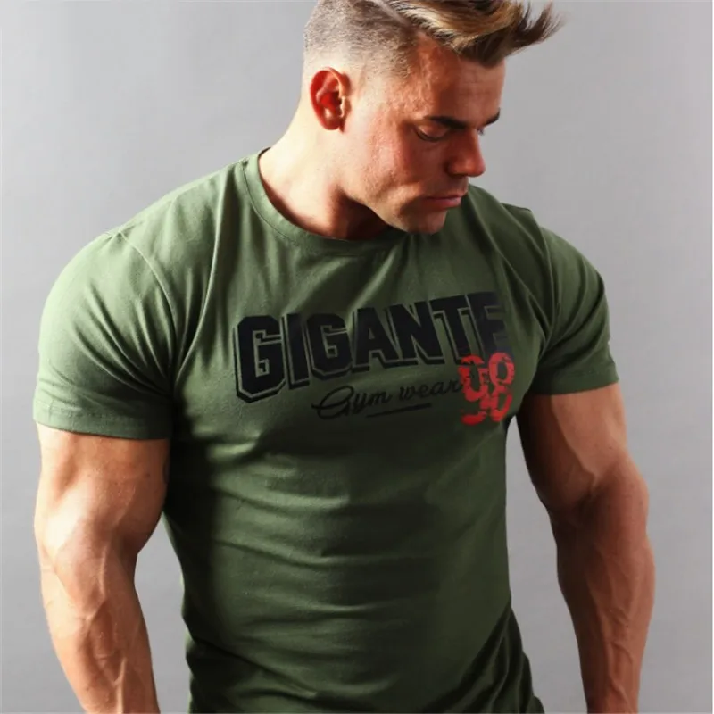 1 Брендовая мужская футболка s muscle, бодибилдинг, фитнес, мужские топы, хлопковые майки, плюс футболка больших размеров с коротким рукавом - Цвет: 1