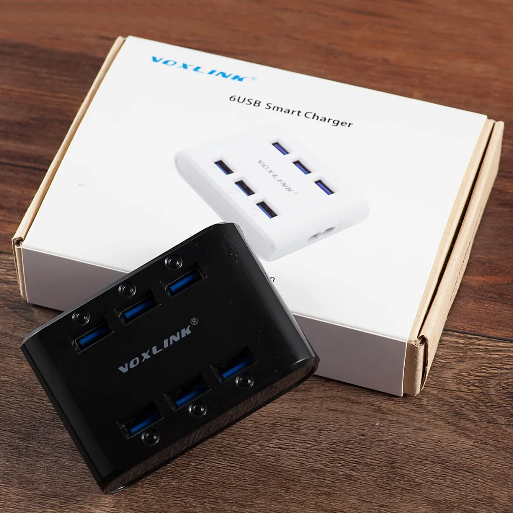 Voxlink мини Портативный multi Порты и разъёмы USB Зарядное устройство 24 Вт 4.8A 6 зарядка