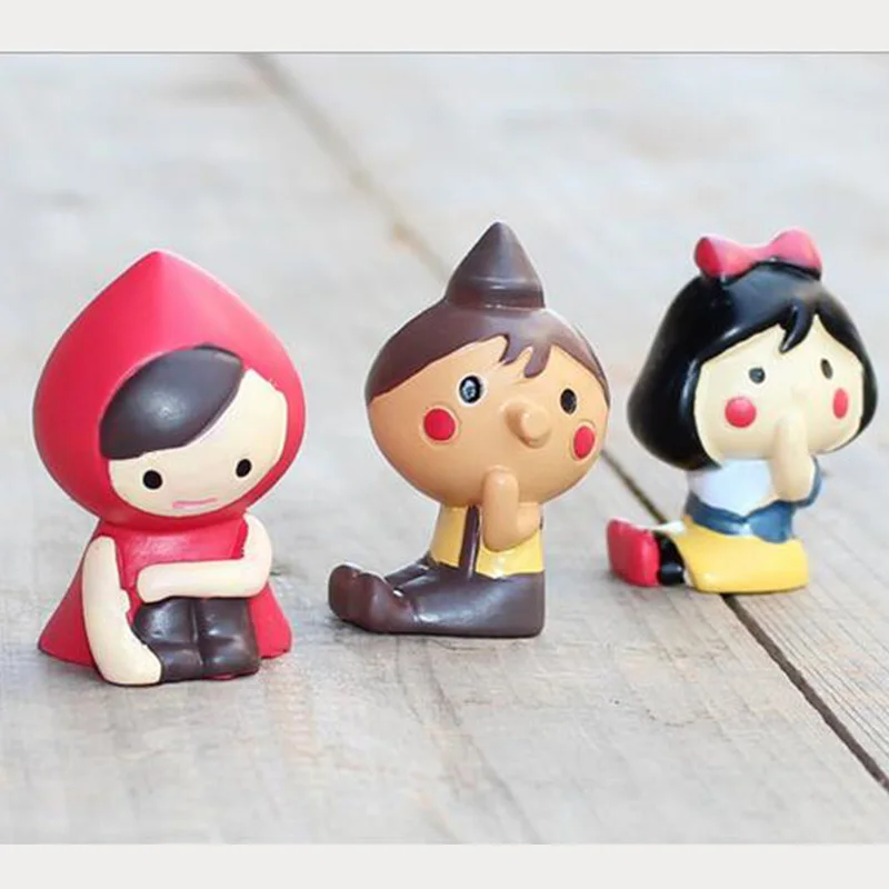 Сидящая красная тканевая шляпа Девочка миниатюрная фигурка мальчик украшение