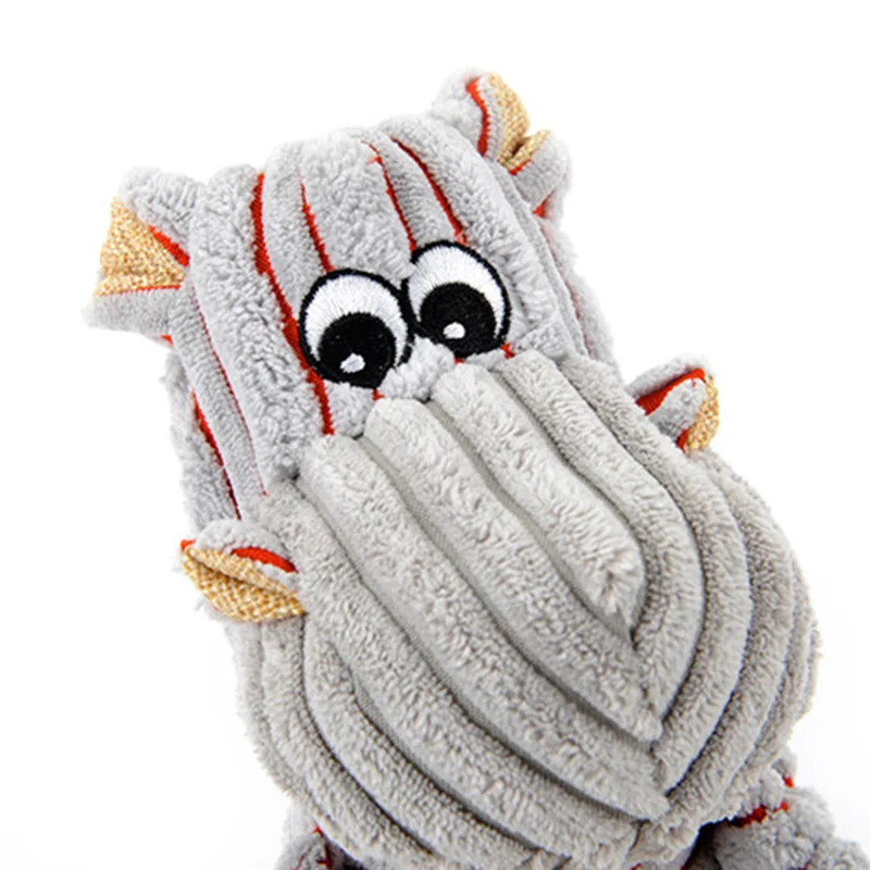 

Dog Toy Sound Teddy Puppies Resistant To Biting Supply Cute Striped Little Donkey Plush Squeak Velvet Dog Toy PT0029
