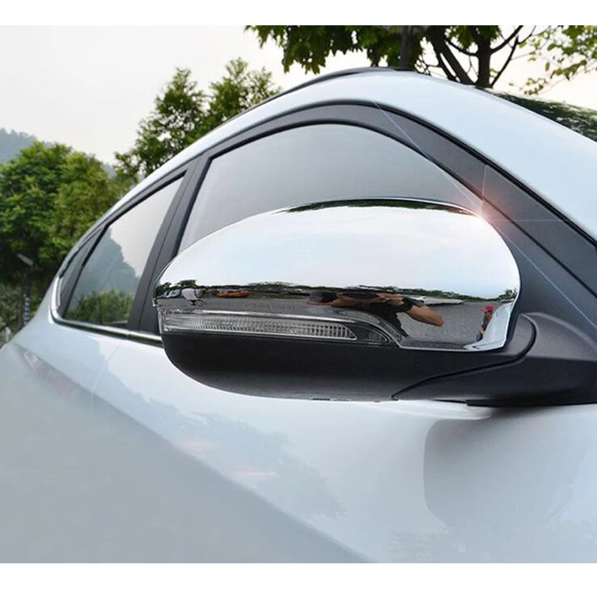 

Fit For Hyundai Tucson 2015 2016 2017 2018 Car Rear View Mirror Cover Cap Styling Molding Exterior Accessories Chrome ABS