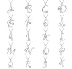 Ожерелье с надписью Капитал от A до Z, 26 дюймов и кулон с белым цирконием ААА для женщиндевушек, модная Длинная цепочка с кубическим цирконием, лучший подарок сделай сам