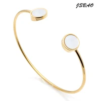 jsbao top quality shells gold bracelet for women bracelets bangles women fine jewelry