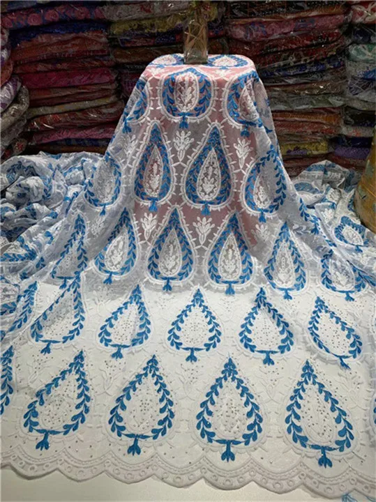 2019 High Quality White black stones Guipure African Lace Fabric Embroidered Wedding Decoration French Nigerian Fabrics | Дом и сад