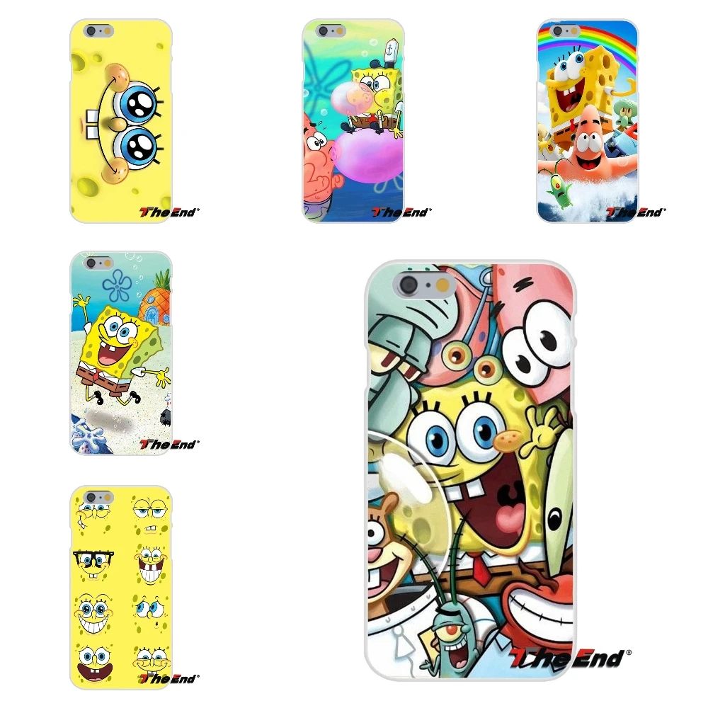 Для Huawei G7 G8 P8 P9 Lite Honor 4C 5X 5C 6X Mate 7 8 9 Y3 Y5 Y6 II мультяшная смешной Губка Боб квадратные