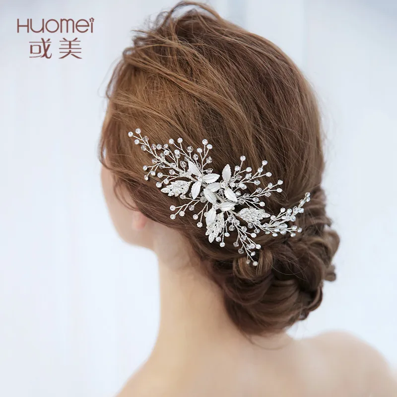 Роскошные модные расческа для волос Для женщин Серебряные украшения аксессуары