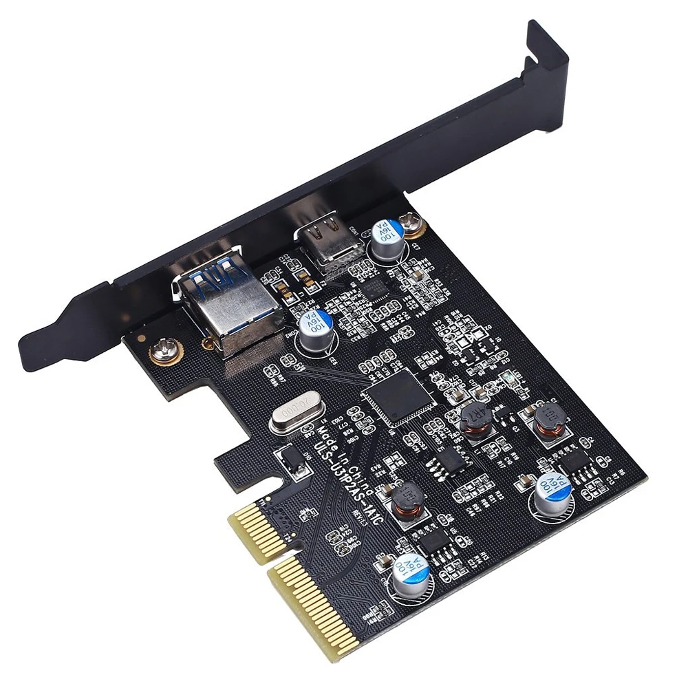 PCI E Express к USB 3 1 Gen2 10 Гбит/с концентратор типа A и Type C 2 порта PCIe Плата расширения