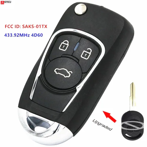 Keyecu новый обновленный дистанционный ключ для Chevrolet/Daewoo/Holden/Ravon SAKS 01Tx 433 92 МГц с