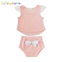 newborn baby girls clothes cute pink color toddler outfits summer sleeveless infant costume tshirtpp pants 2pcsset 0 24m a202