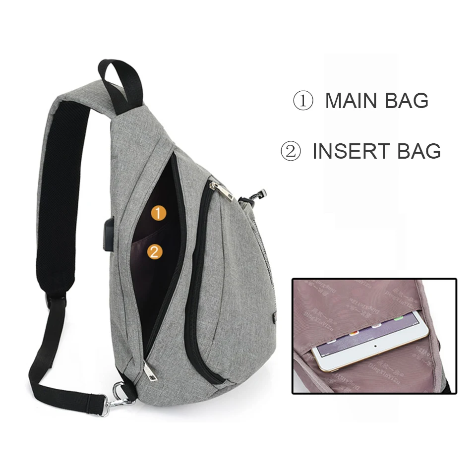Мужская нагрудная Сумка Crossbody сумки на плечо для женщин Bagpack мужской курьерские