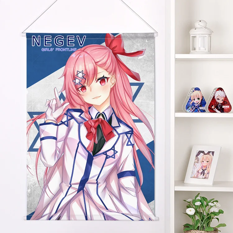 

Flat New Japanese Anime Cartoon Girls Frontline Peach Skin Velvet Wall Scroll Poster Print