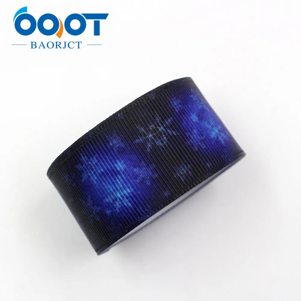 OOOT BAORJCT 1712021 25 мм 10 ярдов ленты снежинки термопечать grosgrain Свадебные аксессуары DIY