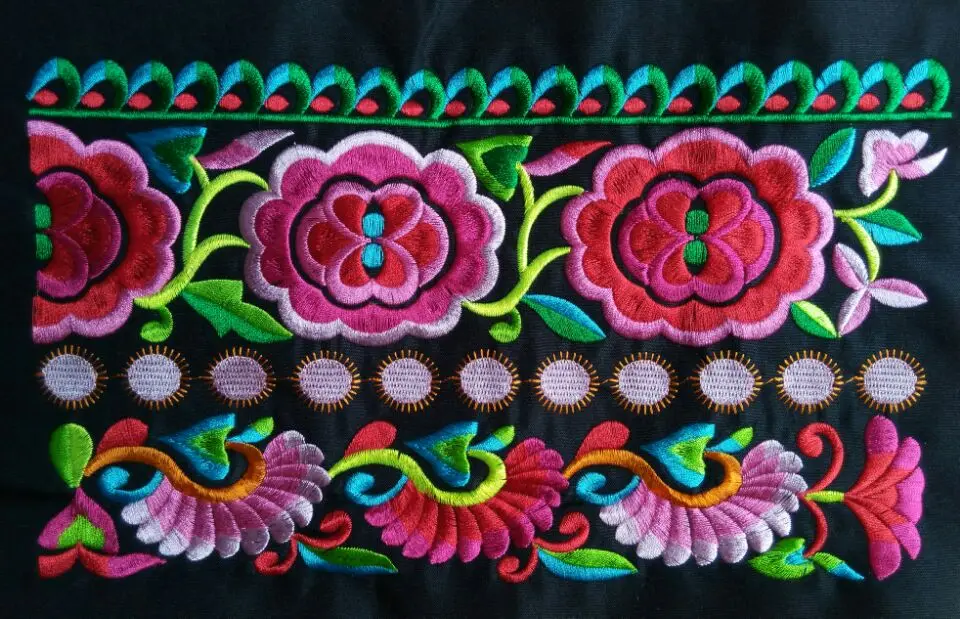 miao floral stitch fabric embroidery patch garment bag home textile applique trim ethnic nepal tribal india boho gypsy hmong DIY | Дом и сад