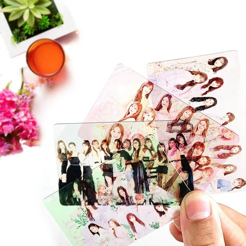 KPOP BlackPink GOT7 TWICE IZONESEVENTEEN фото карта прозрачные фотографии скраб карты Ins прозрачные открытки оптом новые