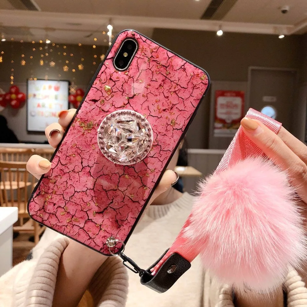 Easterm Роскошный чехол iPhone 7 розовый наручные часы и телефон крышка держатель для 6 S