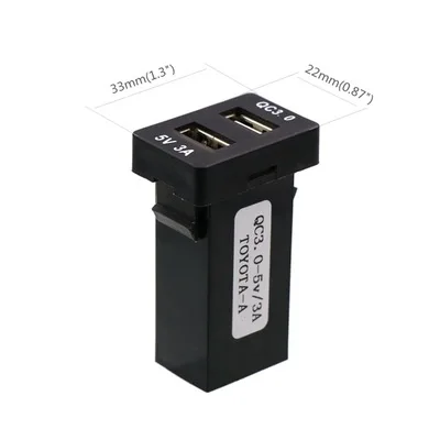 Автомобильное зарядное устройство USB с двумя портами usb и быстрой зарядкой QC 3,0 для смартфонов для Honda civic CR-V
