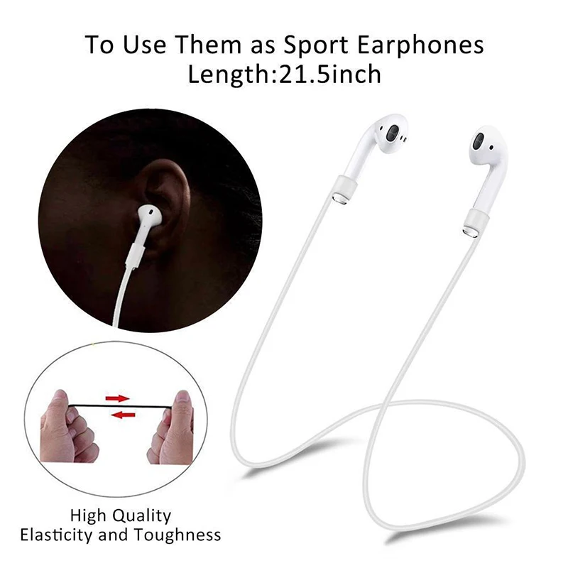 Комплект аксессуаров для наушников 4 в 1 противоударный чехол Airpods силиконовый +