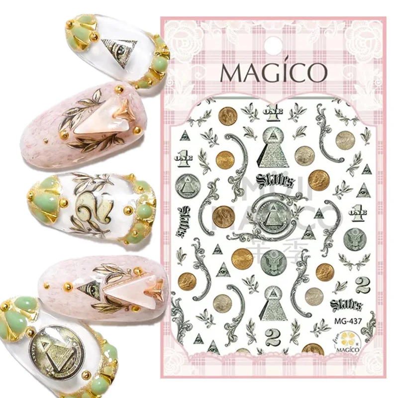 Новейшая модель MG 437 валюта world 3d дизайн ногтей наклейки для Наклейка штамповки