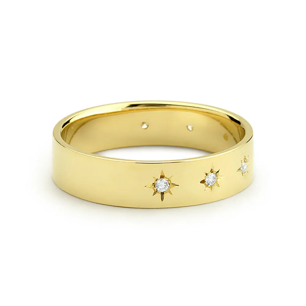 Браслет для свадьбы LASAMERO Круглый 0 11 CTW натуральный бриллиант 14k золото Star Eternity