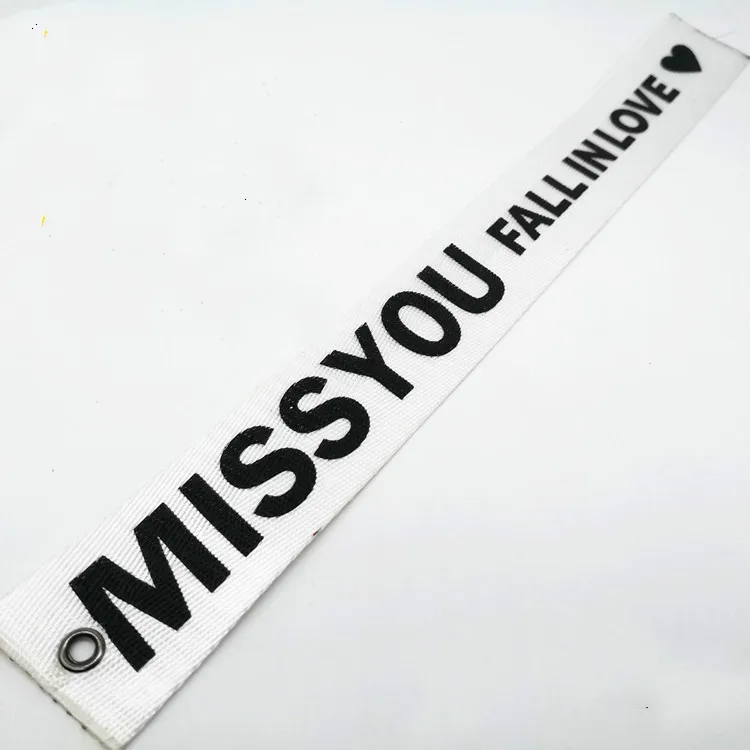 Горячая Распродажа 3,8 см(1 м/лот) печатные буквы "Miss you" Печать корсажная лента DIY ручной работы рюкзак для одежды аксессуары