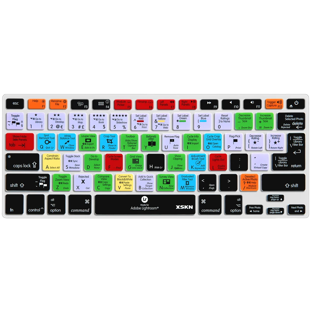 Чехол для клавиатуры Adobe lighroom силиконовый чехол бренда XSKN LR с быстрыми клавишами