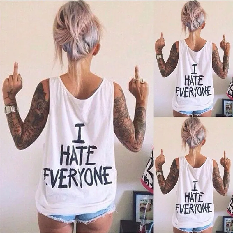 2017 модная женская майка с буквенным принтом летняя повседневная Свободная без