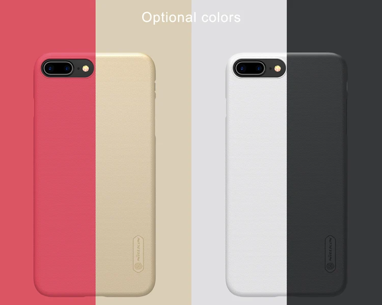 Для iphone 8 Plus Nillkin супер матовый защитный жесткий чехол для задней панели ПК чехол для iphone 8 Plus 5," чехол для телефона+ Защитная пленка для экрана