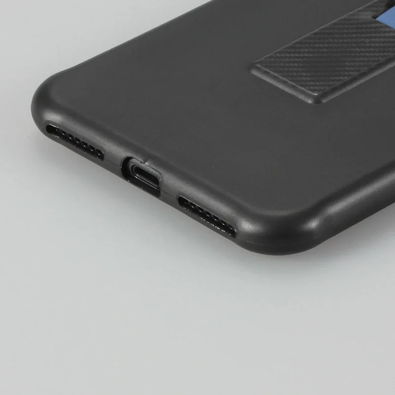 Чехол для iPhone 6 6S 7 8 Plus X XS из мягкого силикона TPU с матовым покрытием и простым дизайном, задняя крышка с ремешком для пальца.