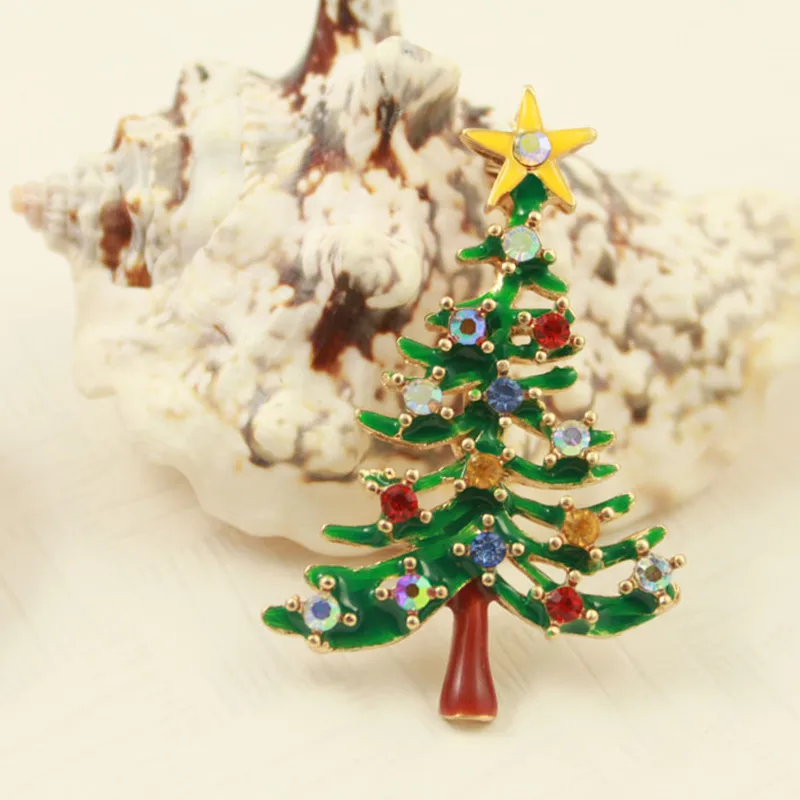 Fashion Classical Christmas Tree Brooch Pins Wedding Collar Clip Accessory Wholesale Brooches Best Gift For Women Jewelry Set | Украшения и