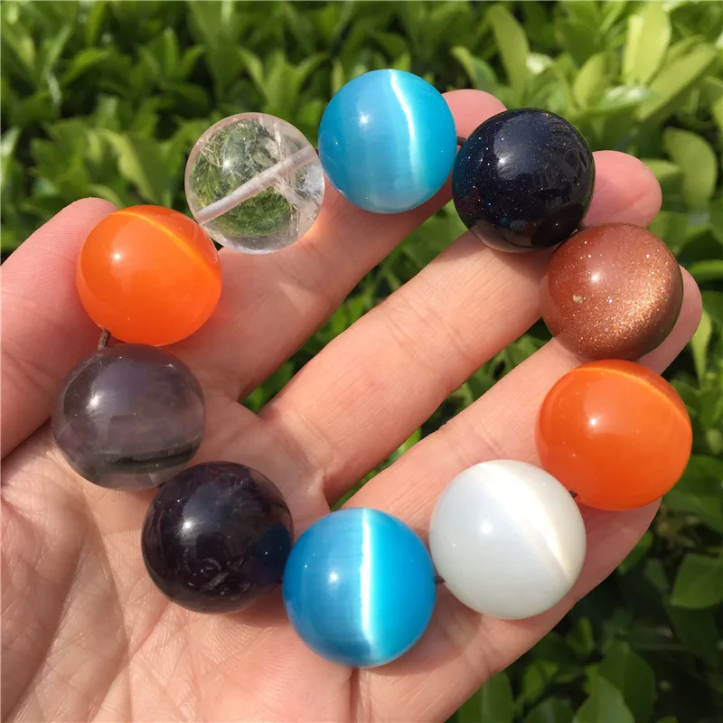 Natural Crystal Chakras Bracelet Jewelry Stone Beads Stretchy Pulseras Crystals Gift | Дом и сад