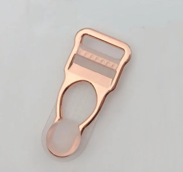 12MM Rose Gold 100 шт./партия, 1/" серебро/золото/розовое золото, покрытие из сплава, женское белье, подтяжки, клипсы для подвязки, 12 мм - Цвет: 12MM Rose Gold