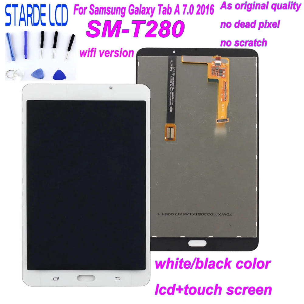 STARDE ЖК-дисплей для Samsung Galaxy Tab A 7 0 T280 SM-T280 Wi-Fi версии сенсорный экран дигитайзер