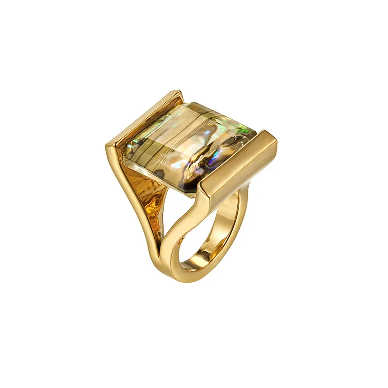 Новая мода из золота с уникальным дизайном цвет s-образный горный хрусталь кольца