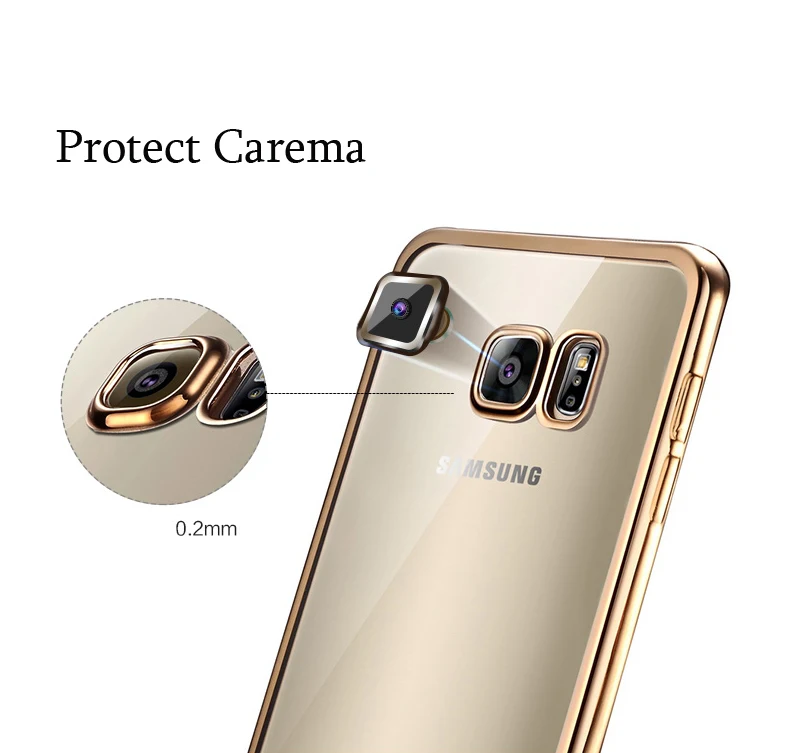 TOBOCLOO For Samsung Galaxy S6 S7 edge S8 S9 Plus A5 A7 2016 2017 A8 2018 J5 J7 Prime J3 Plating Effect Case Soft Gel Back Cover |