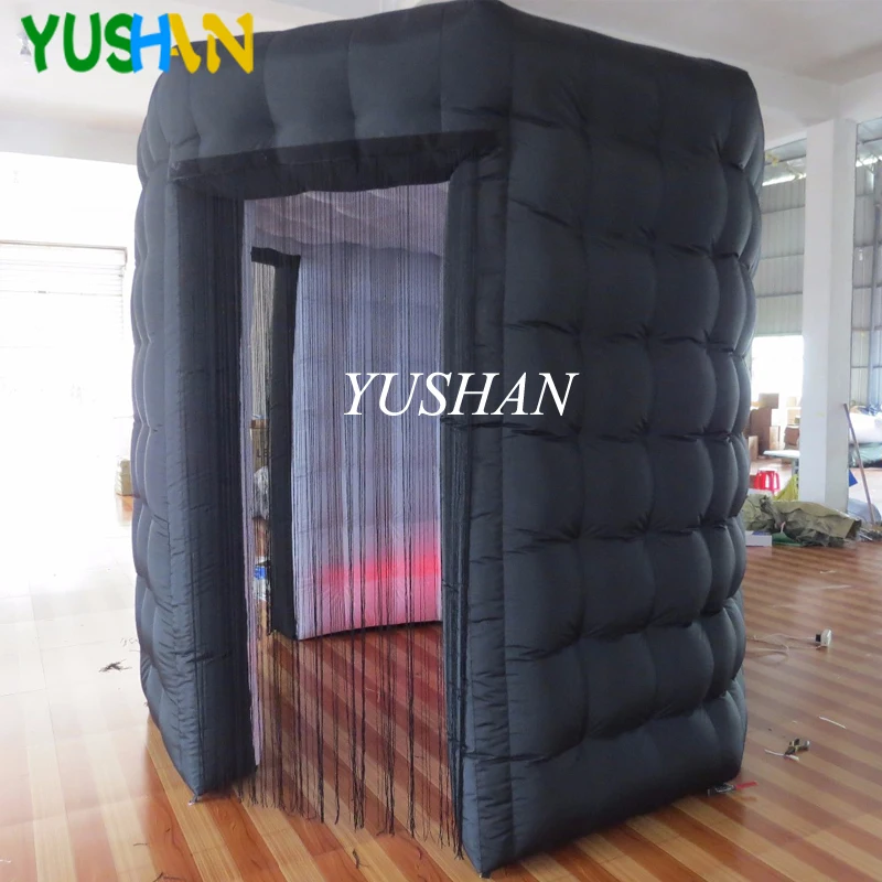 Новый дизайн моды Черный и белый цвета octagon Надувной photo booth 2 входа Портативный